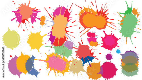 vector illustration of colorful splashes