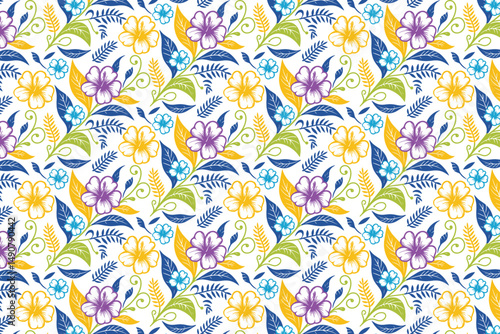 seamless line art florals, cotton flower textile design, single line trendy flower, abstract floral pattern repeat, stylish kitchen wear fabric, nature inspired one line, wrapping paper texture


