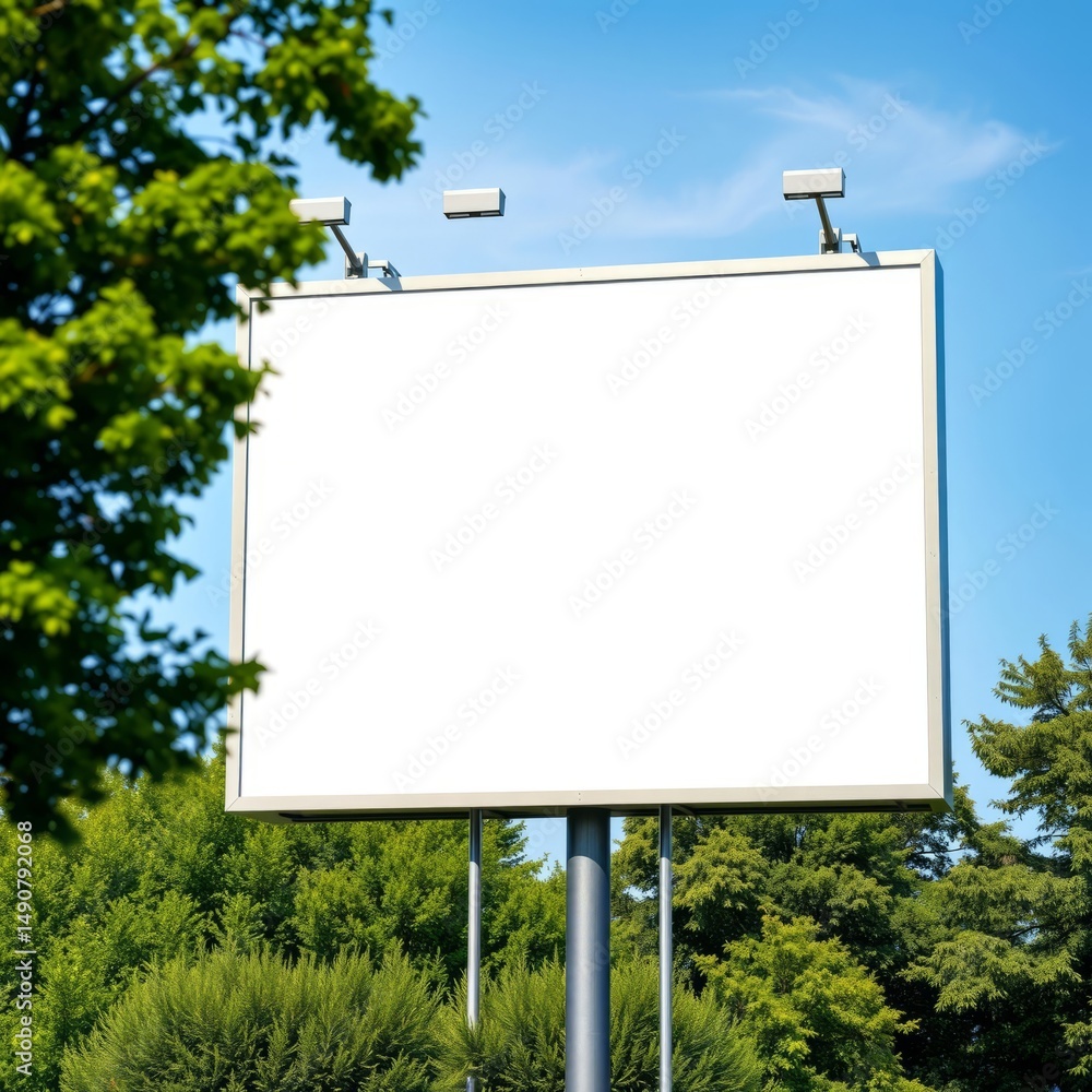 Blank billboard mockup display with blank poster advertising and writing area Blank billboard mockup display with blank poster advertising and writing area