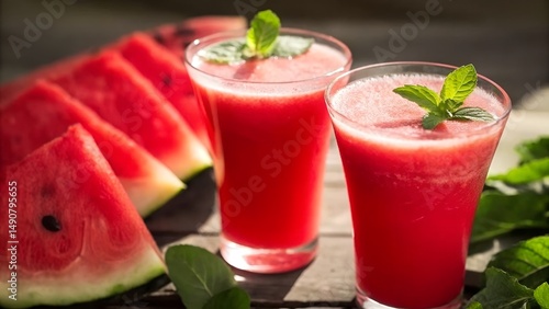 Wallpaper Mural Refreshing Watermelon Smoothie Recipe Perfect Summer Drink Torontodigital.ca