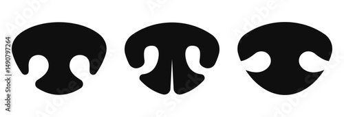 Dogs nose vector icon