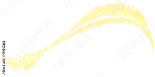 Gold Glitter Wave Flourish Golden Swirling Sparkler Trail Divider Isolated Design Element Brush Stroke Abstract Swirl Flourish