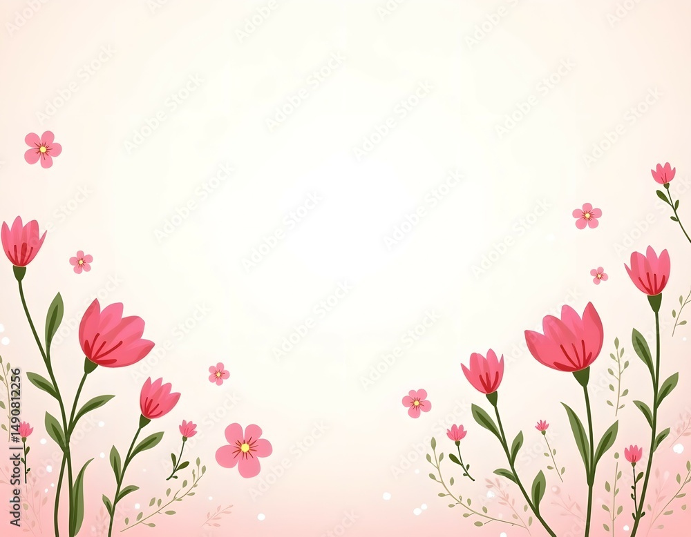 Fototapeta premium Floral frame