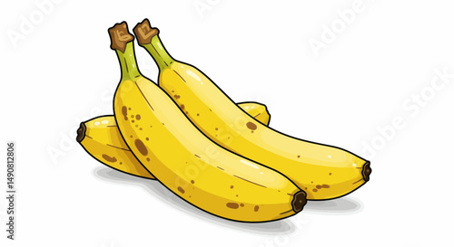 Two Vibrant Bananas with Natural Imperfections
