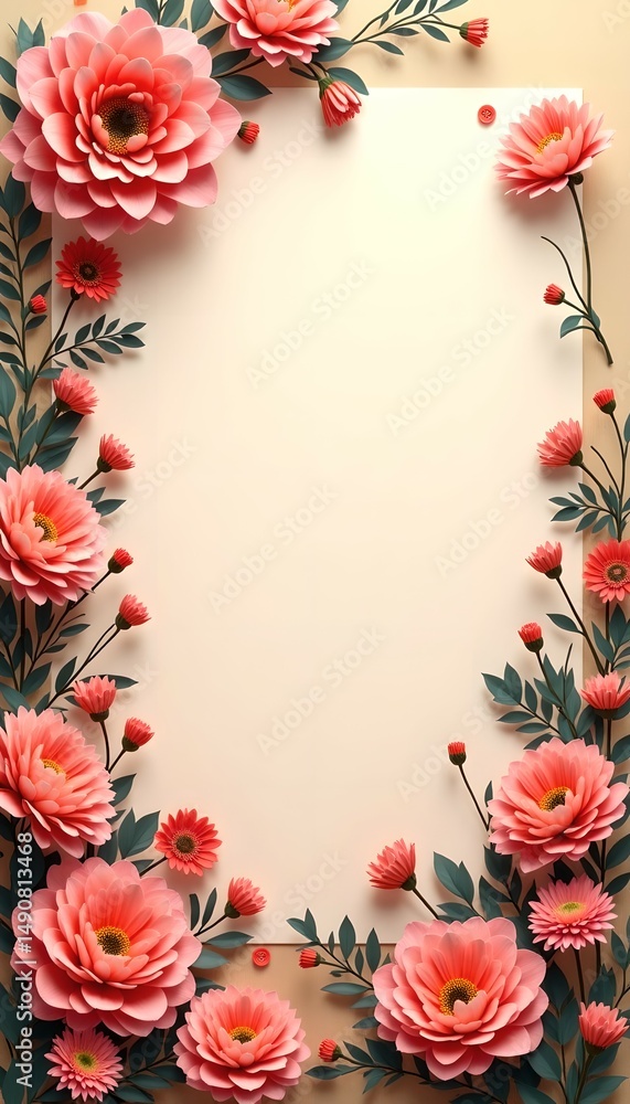 Fototapeta premium Floral background / card