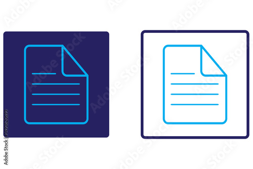Document icon vector isolated on white background. Paper icon. File Icon