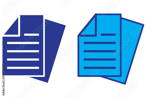 Document icon vector isolated on white background. Paper icon. File Icon