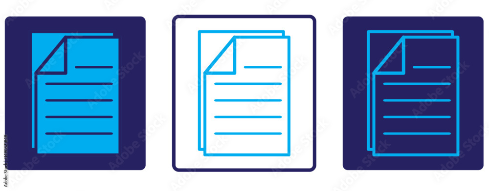 Document icon vector isolated on white background. Paper icon. File Icon Document icon vector isolated on white background. Paper icon. File Icon