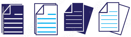 Document icon isolated on white background. Document icon in trendy design style. Document vector icon modern and simple flat symbol for web site, mobile app, UI. 