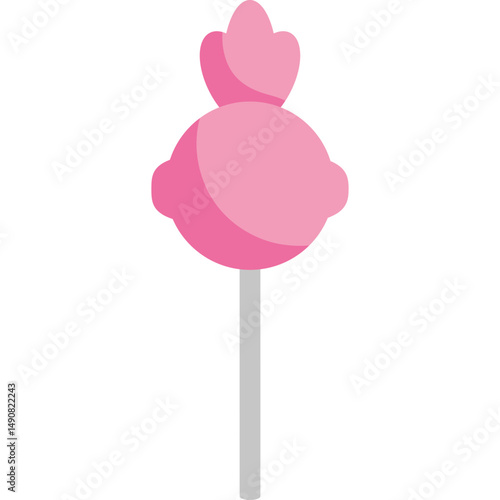 Flat Style Lollipop Vector Illustration with Bright Colors