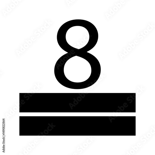 Stack limit icon vector for safe stacking