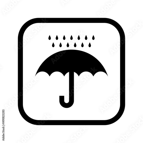 Keep dry icon vector symbolizing moisture protection
