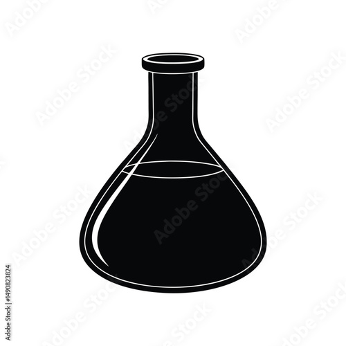 chemical glass silhouette