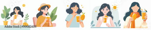 vector of a young man eating bread