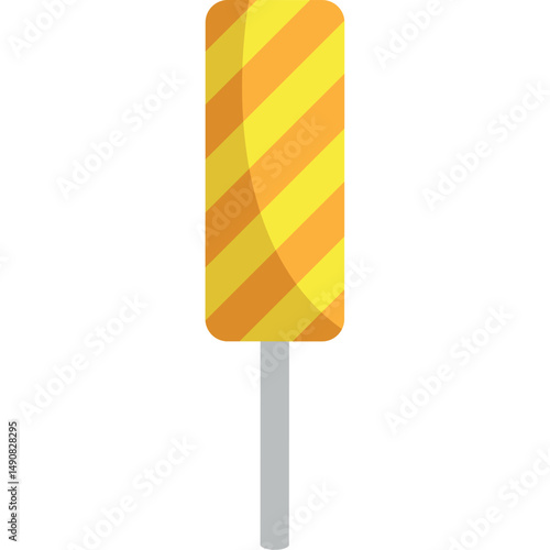Flat Style Lollipop Vector Illustration with Bright Colors