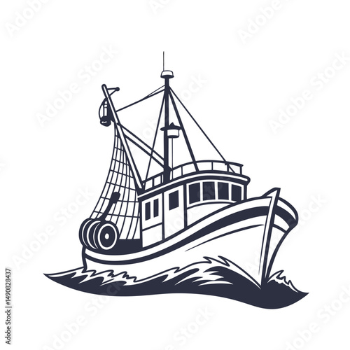 Ship vector art illustration. Ships, boats, cargo, logistics, transportation and shipping icons.  Ship silhouettes vector art illustration. ship logo icon vector.