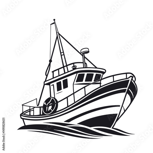 Ship vector art illustration. Ships, boats, cargo, logistics, transportation and shipping icons.  Ship silhouettes vector art illustration. ship logo icon vector.