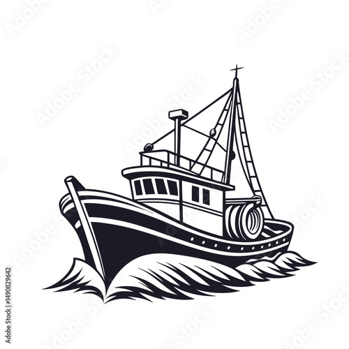 Ship vector art illustration. Ships, boats, cargo, logistics, transportation and shipping icons.  Ship silhouettes vector art illustration. ship logo icon vector.