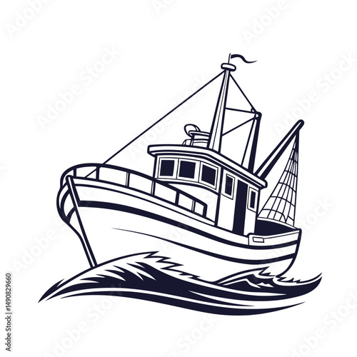 Ship vector art illustration. Ships, boats, cargo, logistics, transportation and shipping icons.  Ship silhouettes vector art illustration. ship logo icon vector.