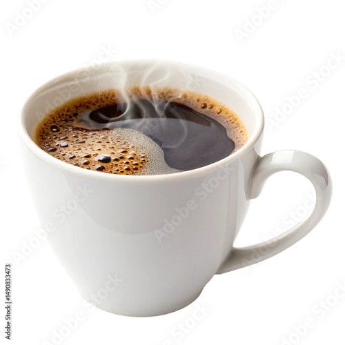 cup of coffee isolated on white