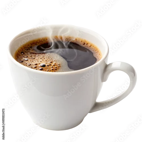 Obraz cup of coffee isolated on white  background