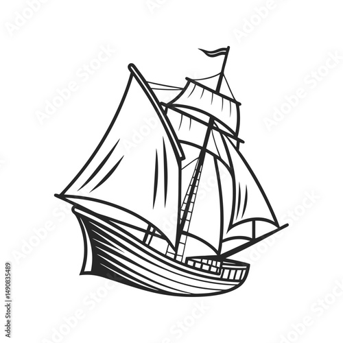 Ship vector art illustration. Ships, boats, cargo, logistics, transportation and shipping icons.  Ship silhouettes vector art illustration. ship logo icon vector.