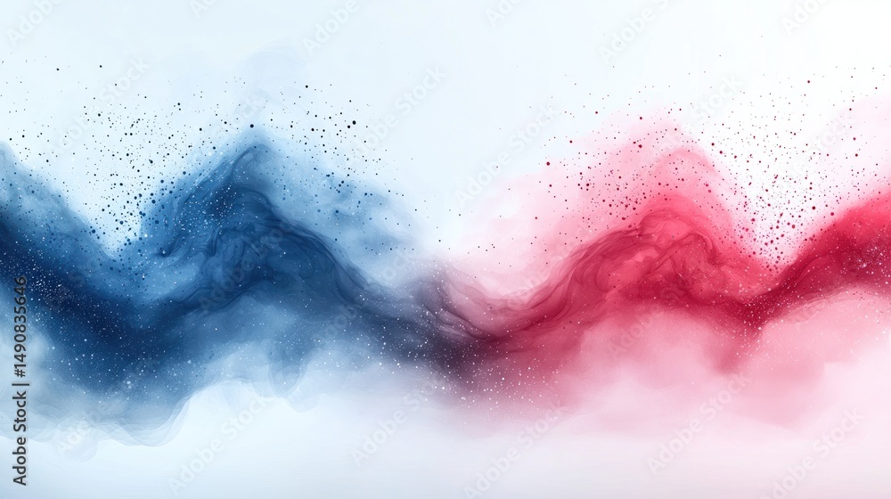 Obraz premium Abstract color powder swirls