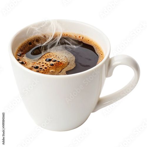 cup of coffee isolated on white background