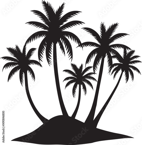 vector illustration of a tropical island