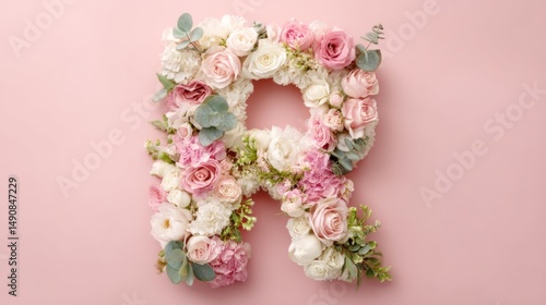 Floral letter R design