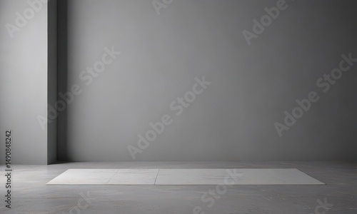 Minimalist grey studio backdrop, ideal product photography ,  empty,  display,  light