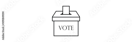 Election Vote concept icon template color editable. voting ballot box symbol vector sign
