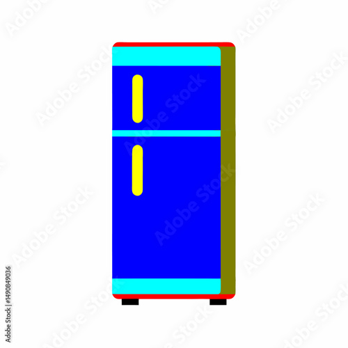 refrigerator on white background