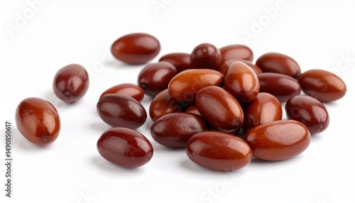 Wallpaper Mural fresh baru nuts isolated on white background, organic and healthy food Torontodigital.ca