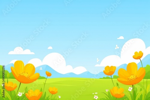 meadow with flowers