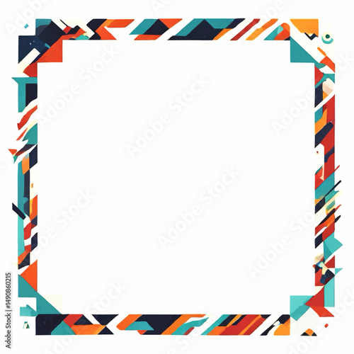 abstract graphic picture frame vector pattern for insertion