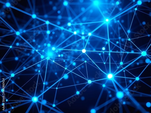 Abstract technology creates a dynamic, interconnected network background.