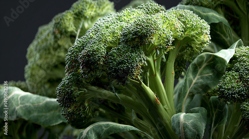 broccoli plant detail view