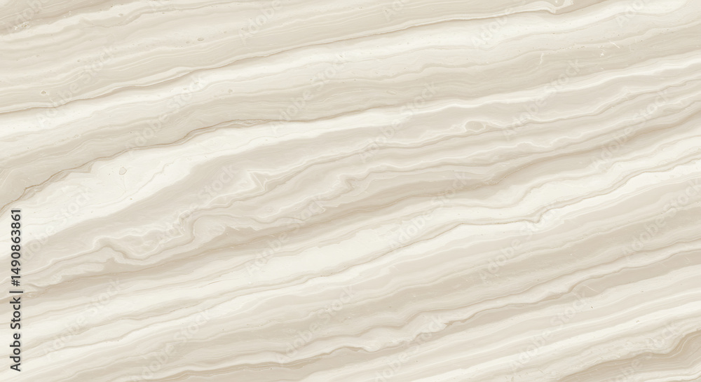Fototapeta premium Light Beige Marble Texture Wavy Pattern Seamless Natural Stone Background