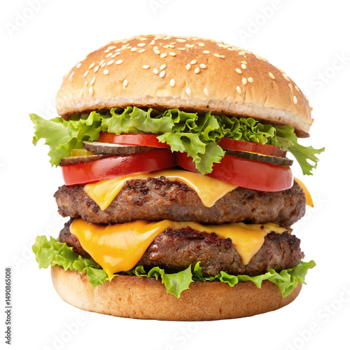 hamburger on white