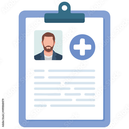 Health history icon isolated vector illustration