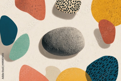 illustration of rock featuring diverse art styles