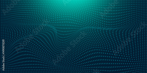 Digital technology speed connect blue green background, cyber nano information, abstract communication