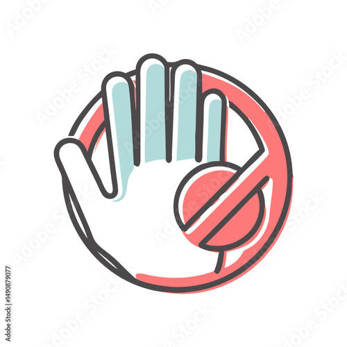 adblock icon, adblock vector illustration-simple illustration of adblock, perfect for adblock logos and icons