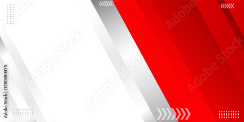 banner background. colorful. red gradation. combination gray and white silver. abstract . trendy