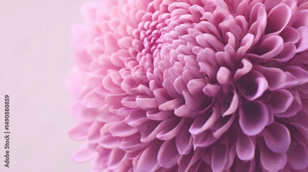 Naklejka premium Delicate pink flower in full bloom showcasing nature's beauty with soft petals and vibrant colors against a green background
