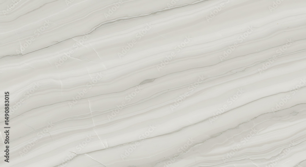 Obraz premium Light Grey Marble Texture Background with Wavy Natural Stone Veins for Interior Design