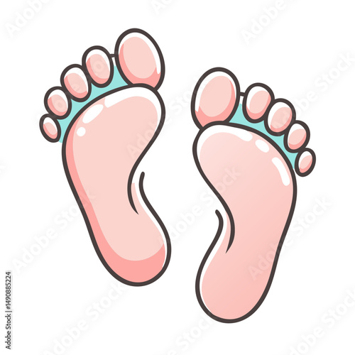 baby feet icon, baby feet vector illustration-simple illustration of baby feet, perfect for baby feet logos and icons