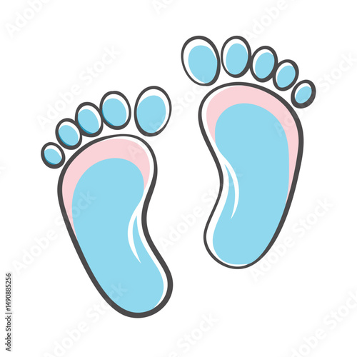 baby feet icon, baby feet vector illustration-simple illustration of baby feet, perfect for baby feet logos and icons