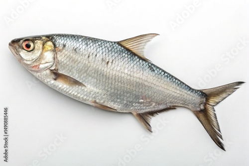 hilsa fish on a white background